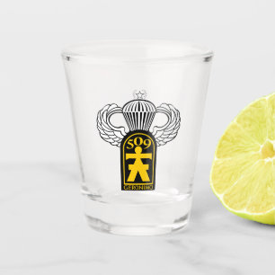 509th Airborne with Jump Wings Shot Glass