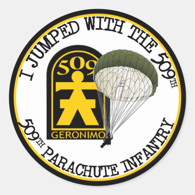 509th PIR Classic Round Sticker (Front)