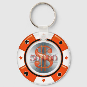 $50,000.00 Poker Casino Gambling Chip Key Ring