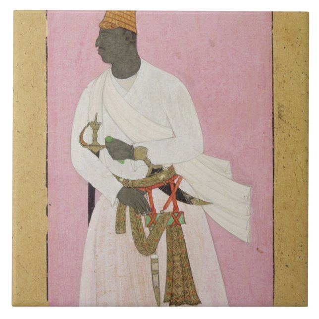 50.14/8 Portrait of Malik Amber, inscribed in Deva Tile (Front)