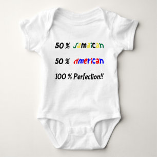 50/50 Jamaican and American mix Baby vest Baby Bodysuit