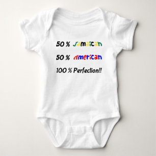 50/50 Jamaican and American mix Baby vest Bodysuit
