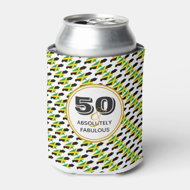 50 Absolutely Fabulous JAMAICAN  Monogram Can Cooler (Can Front)