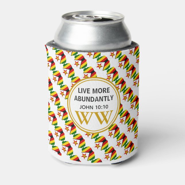 50 Absolutely Fabulous ZIMBABWE Monogram Custom Can Cooler (Can Back)