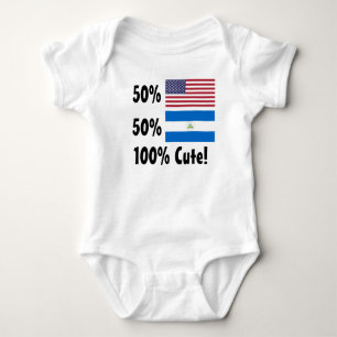 50% American 50% Nicaraguan 100% Cute Baby Bodysuit
