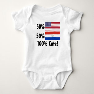 50% American 50% Paraguayan 100% Cute! Baby Bodysuit