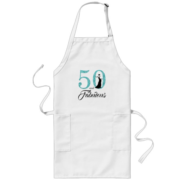 50 and Fabulous 50th Birthday Gift Apron (Front)