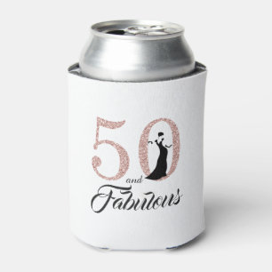 50 and Fabulous 50th Birthday Gift Can Cooler
