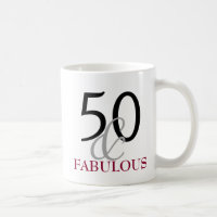 50 and Fabulous 50th Birthday Gift Mug