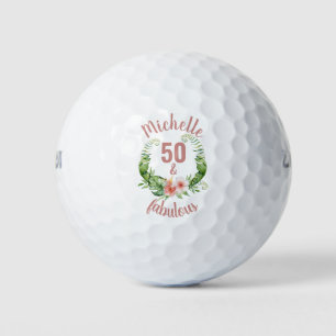 50 and fabulous 50th birthday golf balls