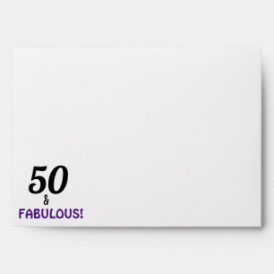 50 and Fabulous 50th Birthday Invitation Envelope