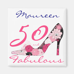 50 and Fabulous 50th Birthday Magnet