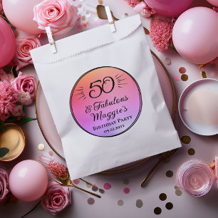50 and Fabulous 50th Birthday Party  Favour Bags