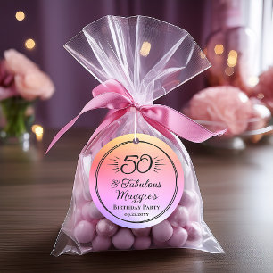 50 and Fabulous 50th Birthday Party  Favour Tags