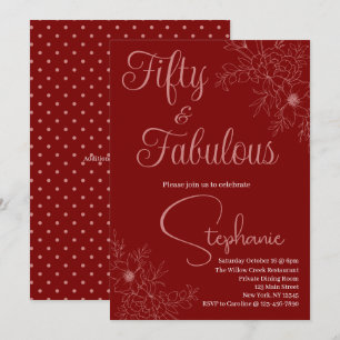 50 and Fabulous 50th Birthday Party Invitation