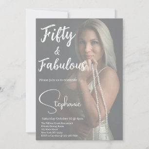 50 and Fabulous   50th Birthday Party Invitation