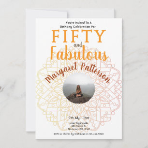 50 and Fabulous   50th Birthday Party Invitation
