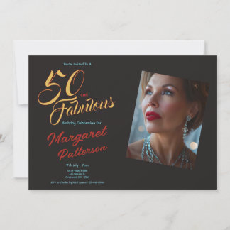 50 and Fabulous | 50th Birthday Party Invitation