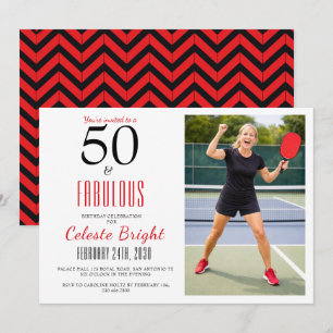 50 and Fabulous   50th Birthday Party Invitation