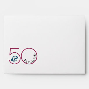 50 and Fabulous 50th Birthday Party Invitation Envelope