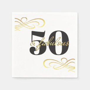 50 and Fabulous 50th Birthday Party Napkin