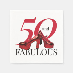 50 and Fabulous 50th Birthday Party Napkin