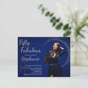 50 and Fabulous   50th Birthday Party Postcard