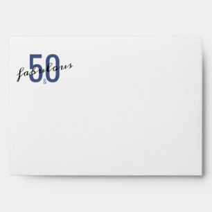 50 and Fabulous 50th Birthday Return Address Envelope