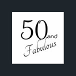 50 and Fabulous 50th birthday Rubber Stamp<br><div class="desc">It's time to celebrate and this stamp, with its elegant typography, is perfect for your fiftieth party invitations, party favour bags or any decorating ideas you may have for the 50th birthday celebrations. For the person, who is 50 and fabulous, these are a great addition. This is part of a...</div>
