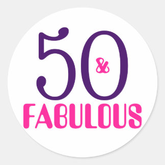 50 And Fabulous | 50th Birthday Sticker