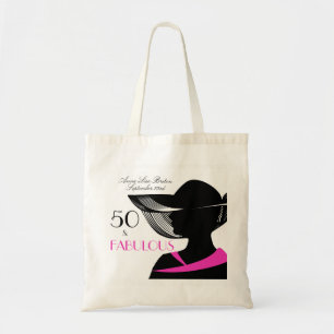50 and Fabulous Art Deco Elegant 50th Birthday Tote Bag