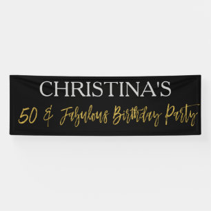 50 and Fabulous Birthday Banner
