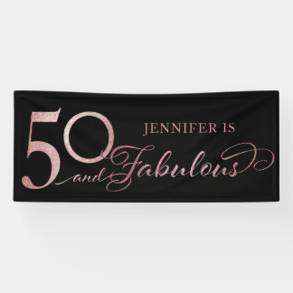 50 and Fabulous Birthday Banner