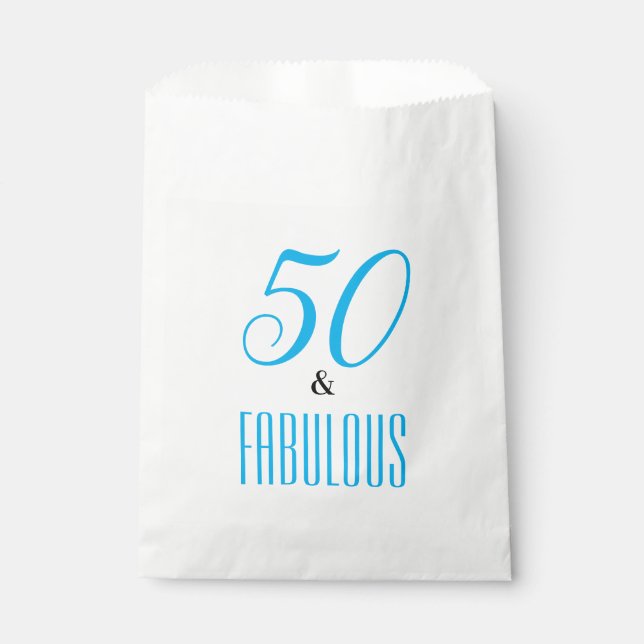 50 And Fabulous Birthday customise Party Favour Ba Bags (Front)