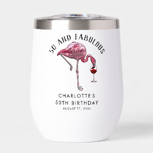 50 and Fabulous Birthday Flamingo Custom Swag
