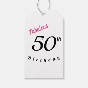 50 and Fabulous Birthday Gift Tags