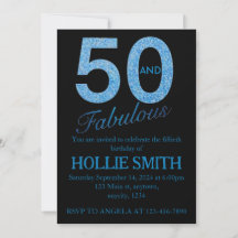 50 and fabulous birthday invitation