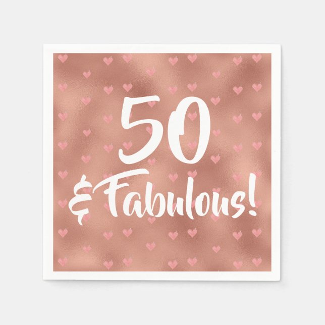 50 and Fabulous Birthday Napkin (Front)