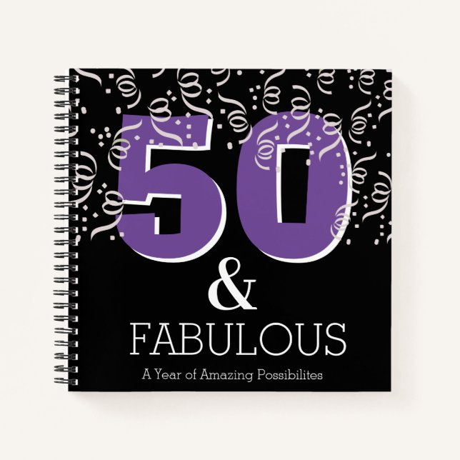 50 and Fabulous Birthday Notebook (Front)