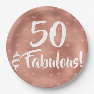 50 and Fabulous Birthday Paper Plate