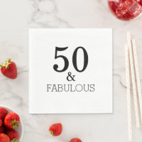 50 And Fabulous Birthday Party Black White 2022