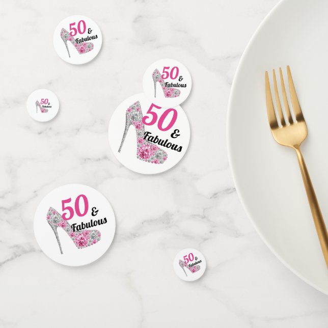 50 and Fabulous Birthday Party Confetti (Group)