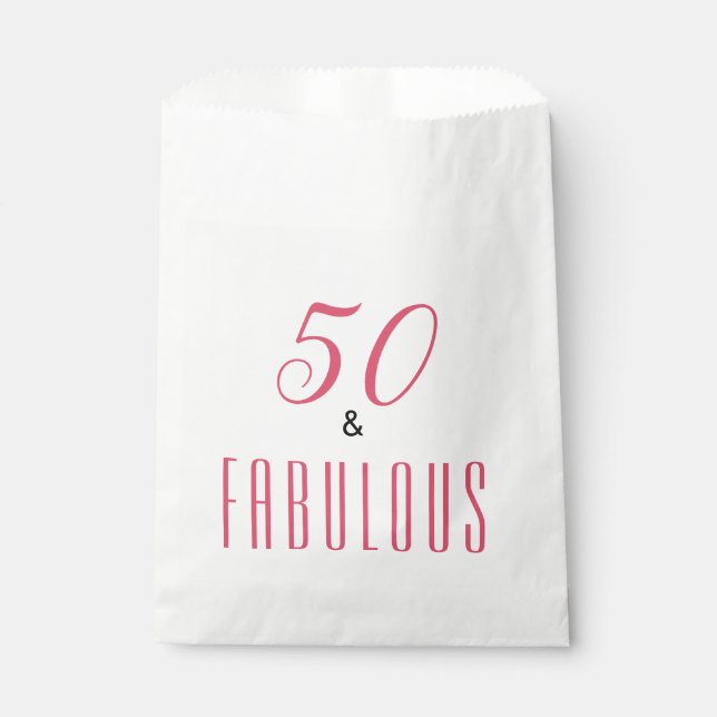 50 And Fabulous Birthday Party Favour Bag (Front)