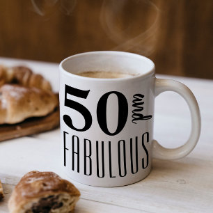 50 and Fabulous Birthday Party Gift Mug