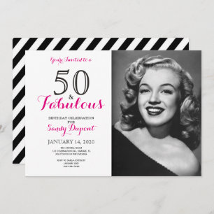 50 and Fabulous Birthday Party Invitation