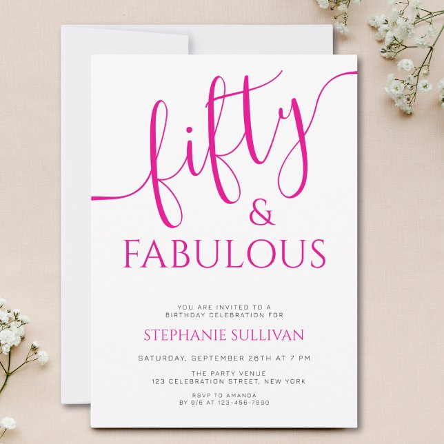 50 And Fabulous Birthday Party Invitation (Creator Uploaded)