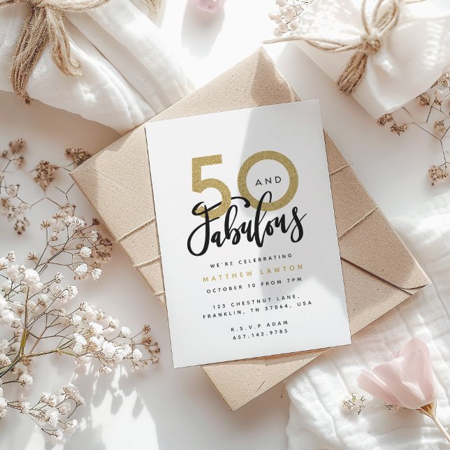 50 and fabulous birthday party invitation (Creator Uploaded)
