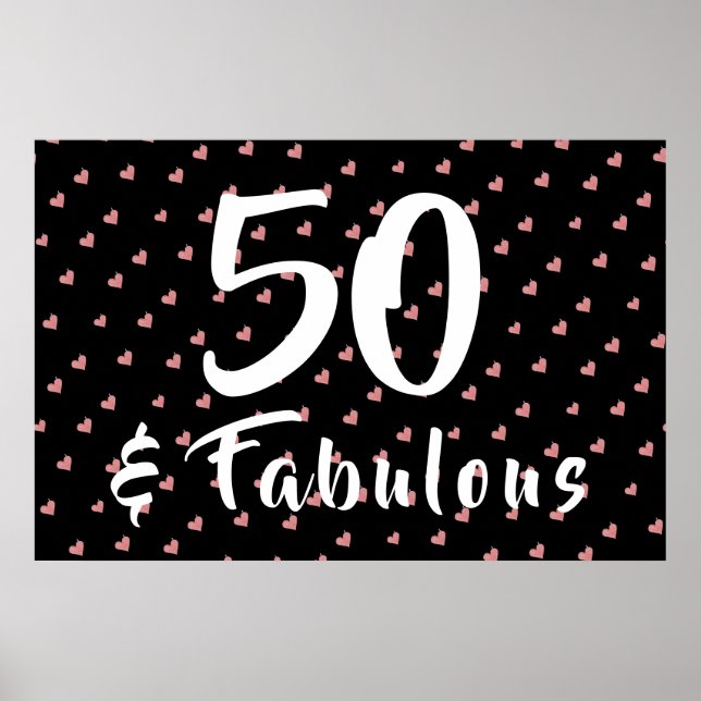 50 and Fabulous Birthday Poster (Front)