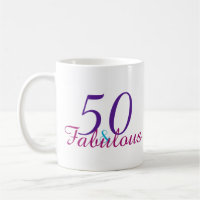 50 and Fabulous Colourful Birthday Gift
