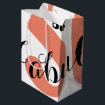 50 and Fabulous Coral Bold 50th Birthday Party Medium Gift Bag<br><div class="desc">Be ready for a wonderful party with family and friends. Do not forget any detail of your personalised birthday party such as an elegant favour bag!
Enjoy the best Authentic Traditional Recipes by Nonna Belinda! © Belytalia 2020</div>